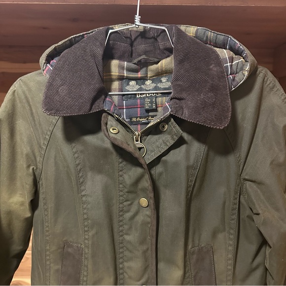Barbour Olive Utility Jacket with Hood - Picture 2 of 11